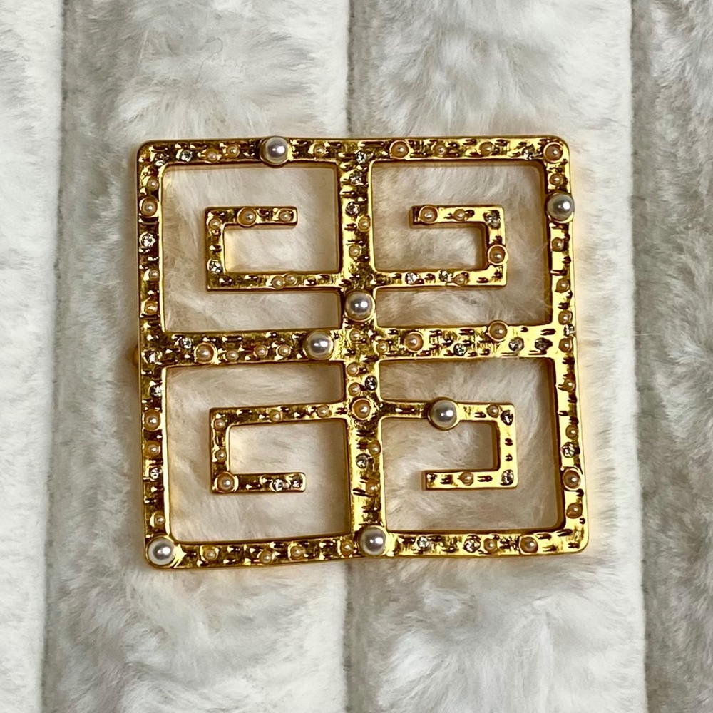 Vintage GIVENCHY 4G Logo Brooch